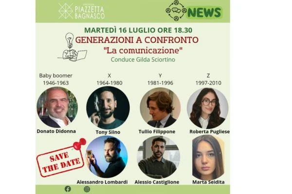 “Generazioni a confronto”. L’atteso evento, novità della stagione 2024 di piazzetta Bagnasco, è finalmente arrivato