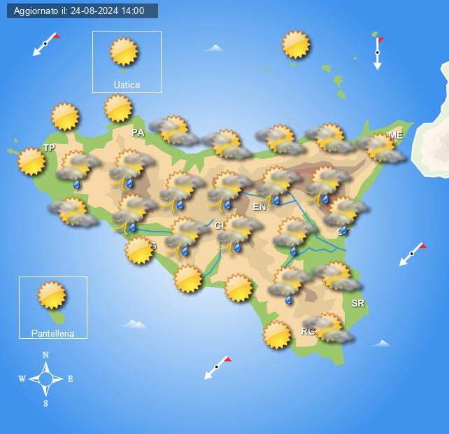 Meteo Sicilia di sabato 24  e domenica 25 agosto