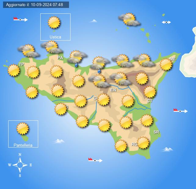 Meteo Sicilia di mercoledì 11 settembre