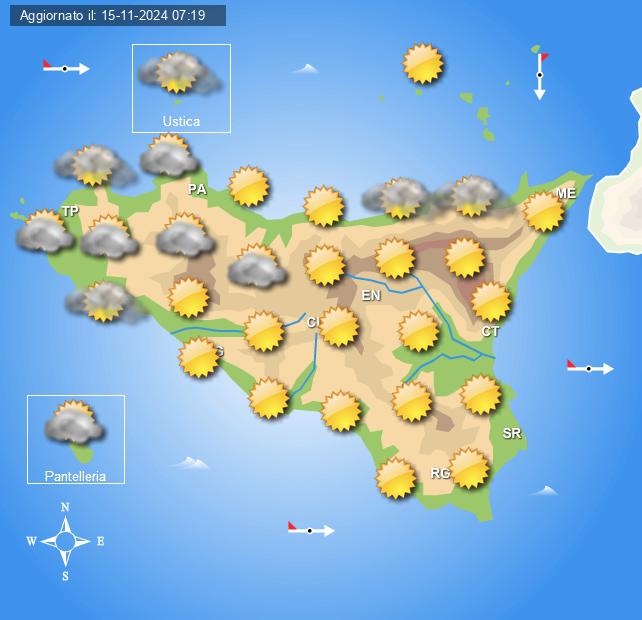 Meteo Sicilia di sabato 16 e domenica 17 novembre