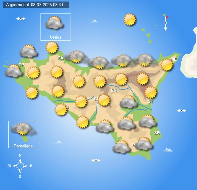 Meteo Sicilia di martedì 11 marzo