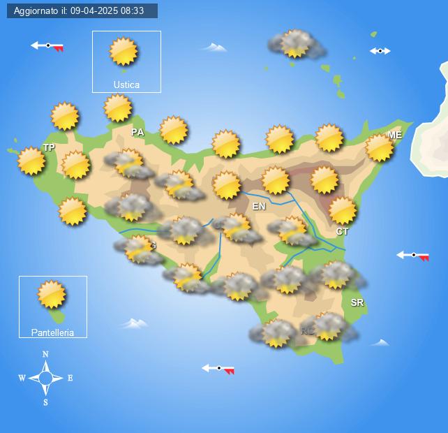 Meteo Sicilia di giovedì 10 aprile