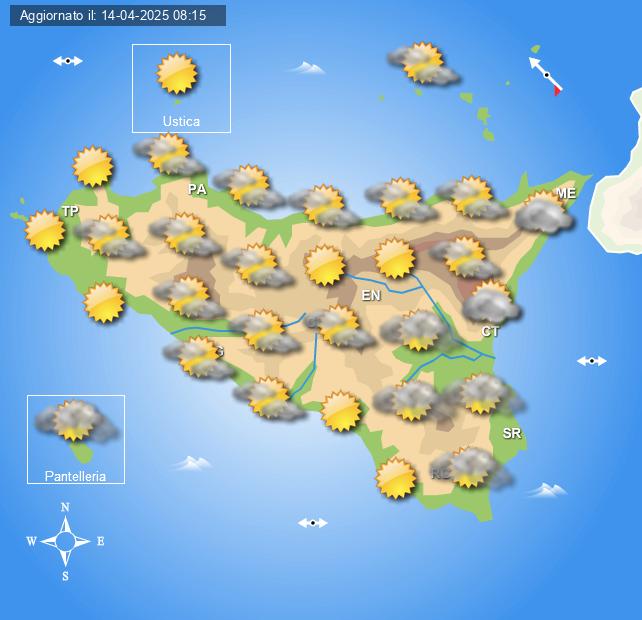 Meteo Sicilia di martedì 15 aprile