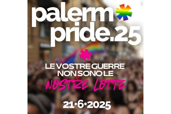 Il Palermo Pride 2025 torna il 21 giugno con il claim “Le vostre guerre non sono le nostre lotte”
