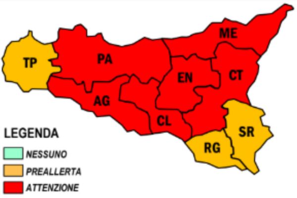 Continua l’allerta rossa per ondate di calore e rischio incendi in tutta la Sicilia