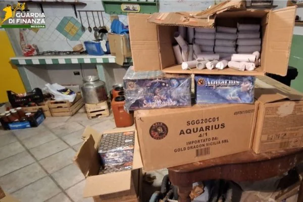 Sequestrati oltre 120.000 fuochi d’artificio nel Messinese: arresto e denunce