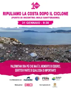 “Ripuliamo la costa dopo il ciclone”: Palermo reagisce con un intervento civico a Sant’Erasmo