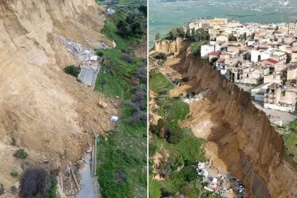 Niscemi notte di maltempo e paura, la frana si muove verso il centro del paese