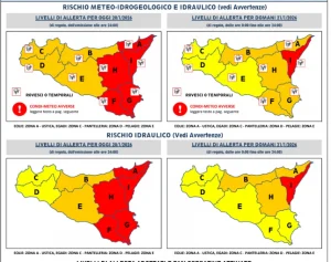 Resta l’allerta meteo in Sicilia: rischio idrogeologico, massima prudenza
