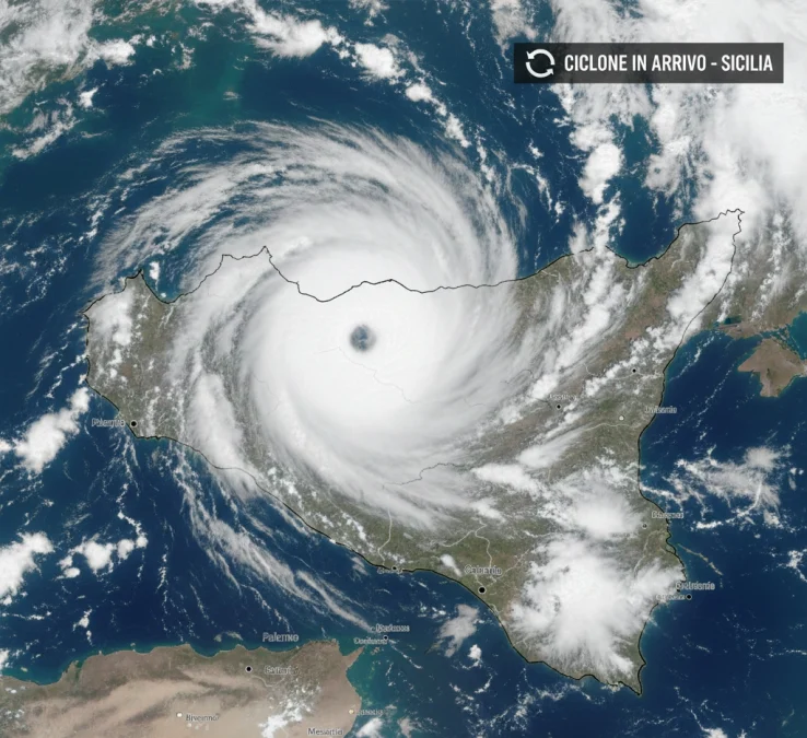 Il ciclone Harry atteso in Sicilia nelle prossime ore, emanata l’allerta rossa