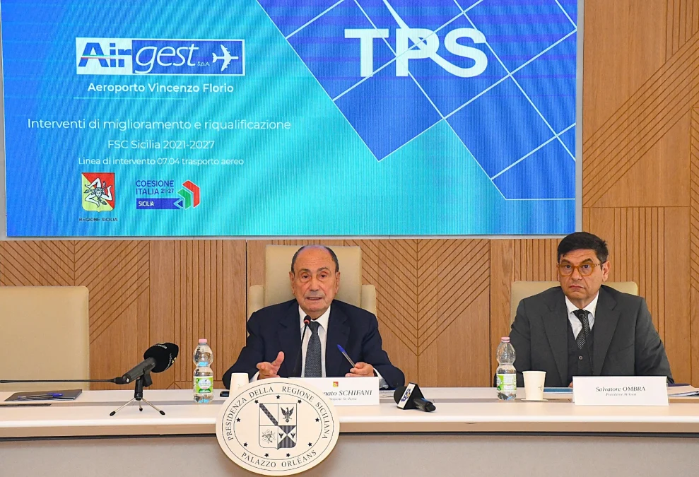 Aeroporti, Schifani e Ombra presentano piano di interventi da 13,8 milioni per Trapani-Birgi