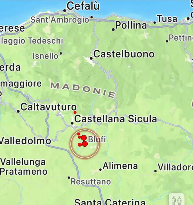 Terremoti nel Palermitano, notte di paura a Blufi: tre scosse in poche ore