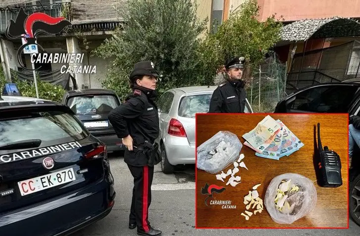 Spaccio di droga nel catanese: arrestato 18enne dai Carabinieri