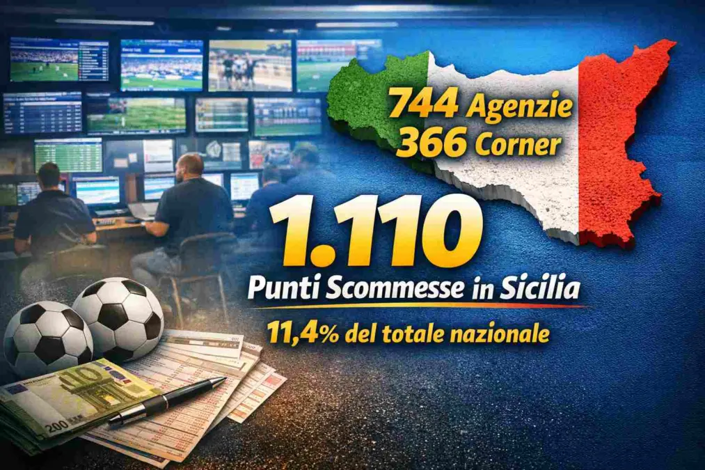 Gioco d’azzardo in Sicilia: numeri, distribuzione territoriale e assenza di casinò autorizzati nel 2025