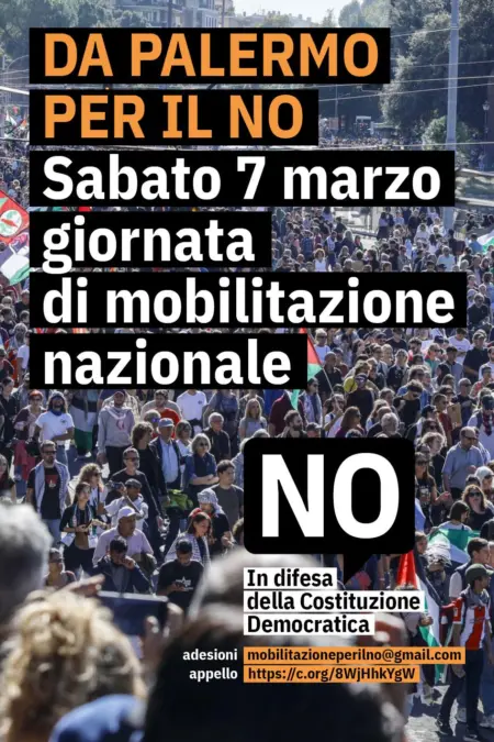 Palermo chiama l’Italia. Mille firme per il NO al referendum