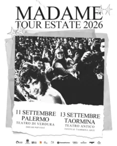 Madame Tour Estate 2026: in Sicilia con due appuntamenti live