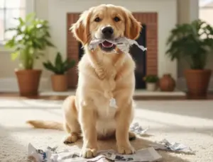 Cane che mangia la carta: perché lo fa e come comportarsi