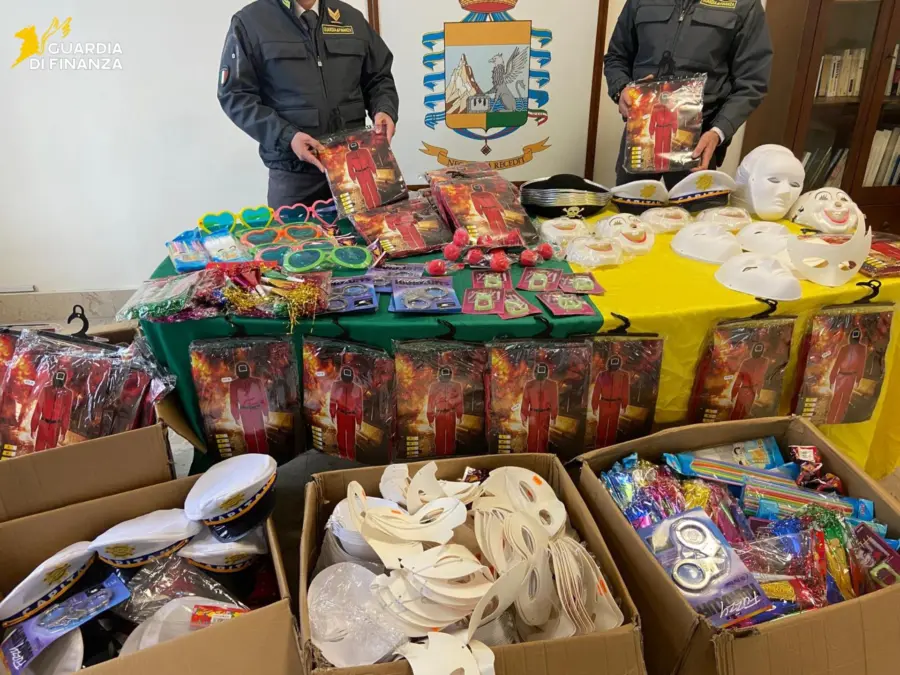 Carnevale sicuro: sequestrati oltre 11.000 articoli non conformi a Gravina di Catania