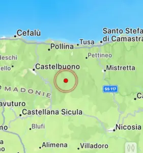Scossa di terremoto di magnitudo 3.2 nel Palermitano: epicentro a San Mauro Castelverde