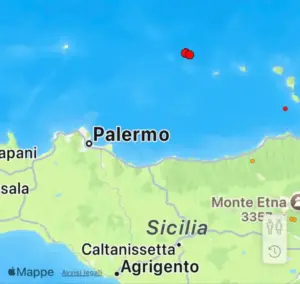Tre scosse di terremoto nel Tirreno meridionale, avvertite anche a Palermo