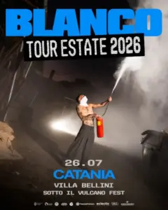 Blanco il 26 luglio a Catania sul palco di Villa Bellini per Sotto il Vulcano Fest