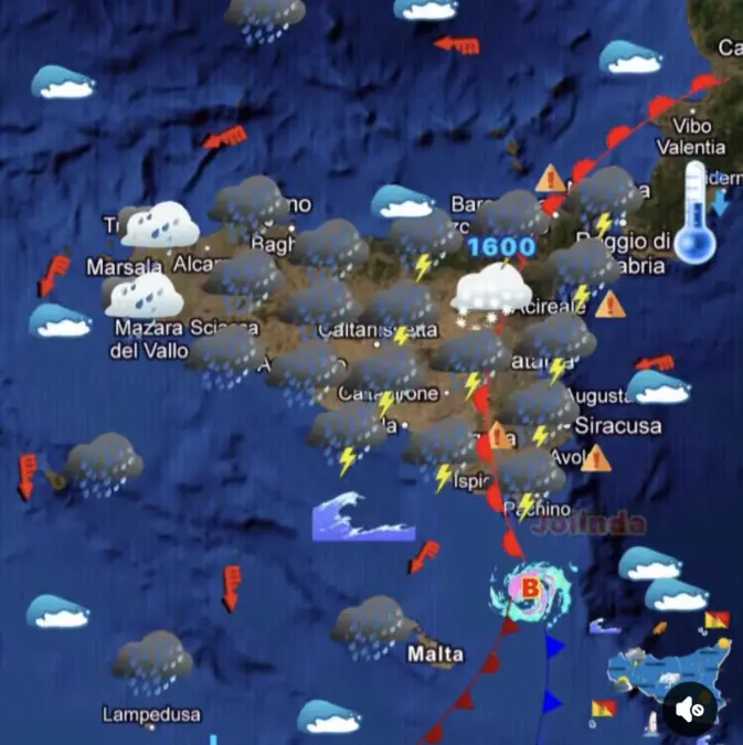 Meteo Sicilia di lunedì 16 marzo 2026: previsioni provincia per provincia