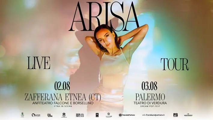 ARISA in concerto a Zafferana Etnea (2 agosto) e Palermo (3 agosto)