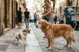 Perché i cani piccoli abbaiano a quelli grandi e cosa vogliono comunicare