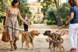 Il cane abbaia e prova ad aggredire gli altri cani durante la passeggiata: cosa fare