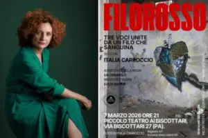 I diversi punti di vista della violenza in FILOROSSO, di e con Italia Carroccio, sabato 7 marzo al Piccolo Teatro dei Biscottari