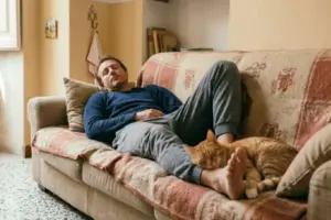 Cosa significa quando il gatto dorme ai tuoi piedi