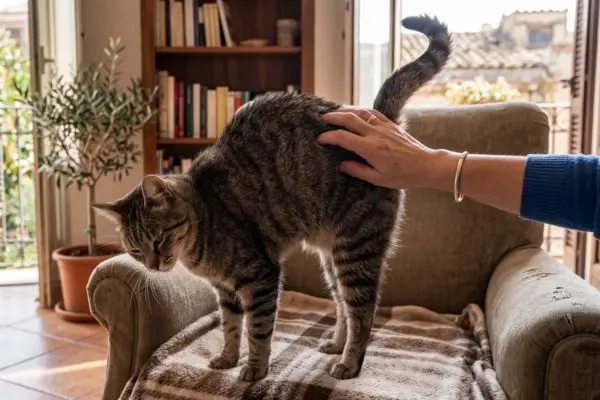 Perché il gatto alza il sedere quando lo accarezziamo: un gesto carico di significato