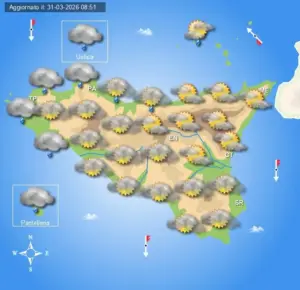 Meteo Sicilia di mercoledì 1 aprile