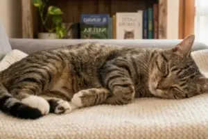 Perché i gatti si addormentano sul lato sinistro? Istinto, cuore e sopravvivenza