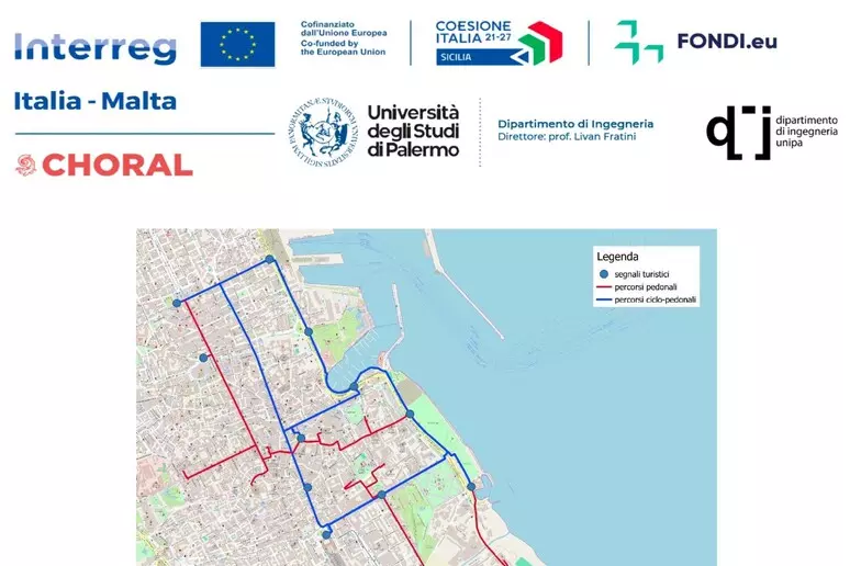 Comune Palermo, innovativa segnaletica turistica per percorsi ciclopedonali