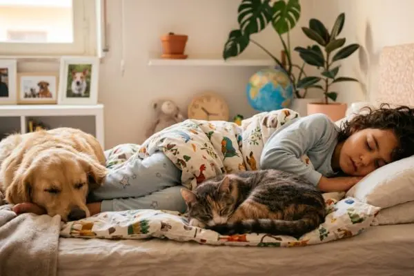 È sicuro far dormire i bambini con cani e gatti? Quali accorgimenti adottare