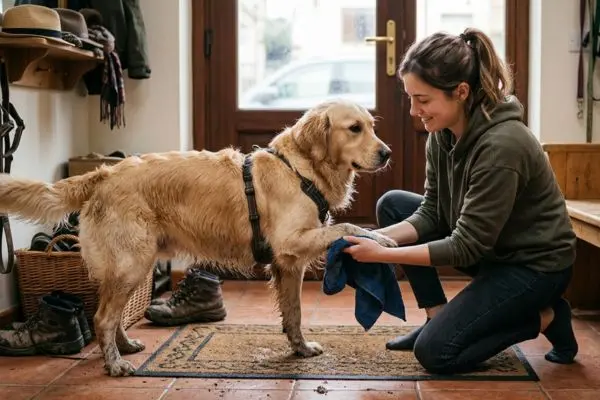 Pulire le zampe del cane dopo la passeggiata: perché è importante e comefare
