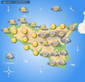 Meteo Sicilia di lunedì 13 aprile