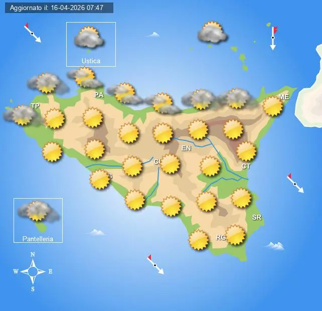 Meteo Sicilia di sabato 18 e domenica 19 aprile