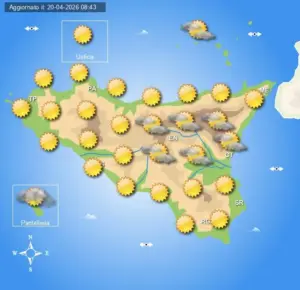 Meteo Sicilia di martedì 21 aprile