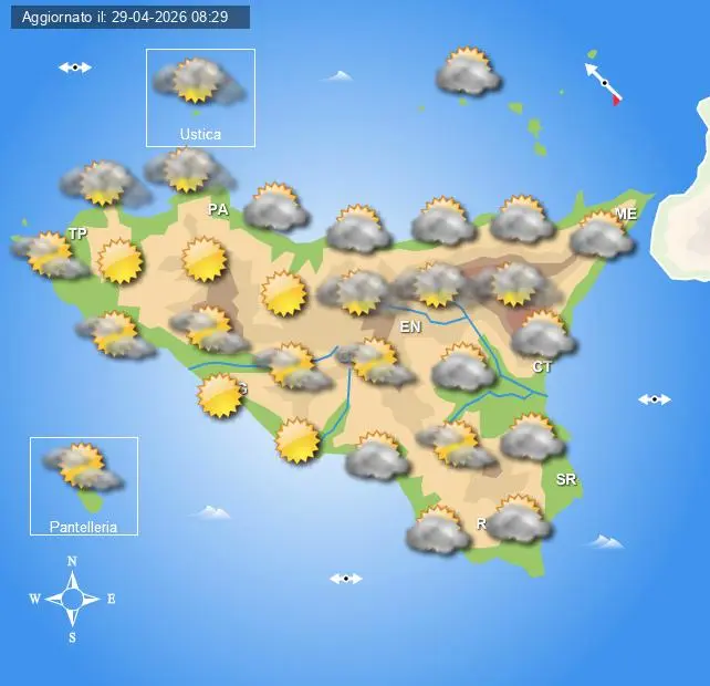 Meteo Sicilia di giovedì 30 aprile