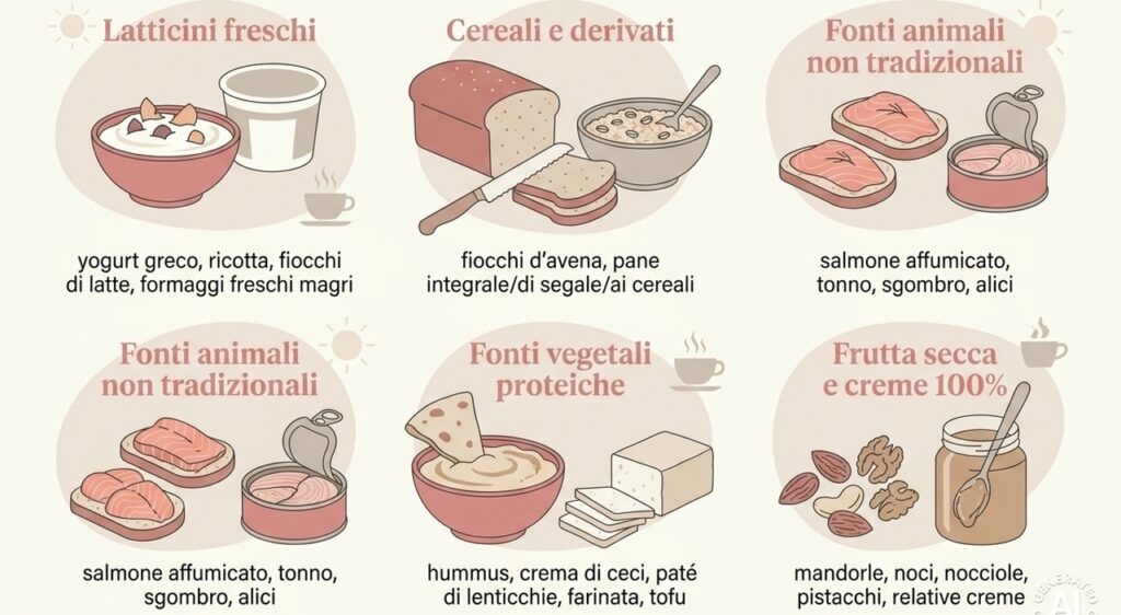 Colazione proteica e snack energetici: i migliori alimenti per iniziare la giornata