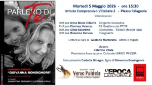 Si presenta martedì 5 maggio all’Istituto Comprensivo Villabate 2, il libro “Parlerò di te”