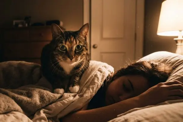 Perché i gatti ti fissano mentre dormi? Il comportamento che incuriosisce tutti