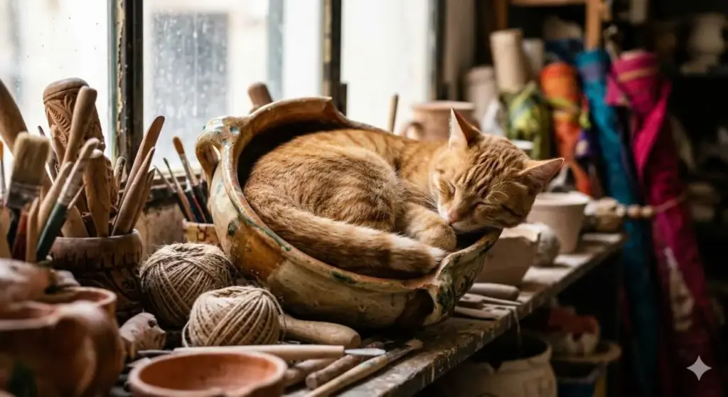 I posti strani dove i gatti si addormentano: la spiegazione comportamentale