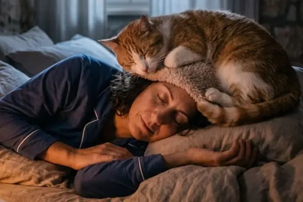 Perché i gatti dormono sulla tua testa di notte e come gestire questo comportamento