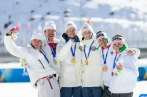 Elia Barp e Federico Pellegrino conquistano il bronzo nel team sprint di sci di fondo