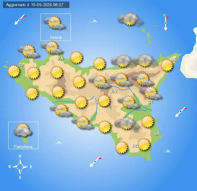 Meteo Sicilia di lunedì 18 maggio