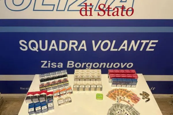 Giovane sorpreso con sigarette di contrabbando e droga nascosta in cassonetto a Palermo