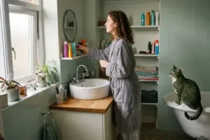 Il mistero del gatto che non ti lascia mai solo: perché ti segue anche in bagno?